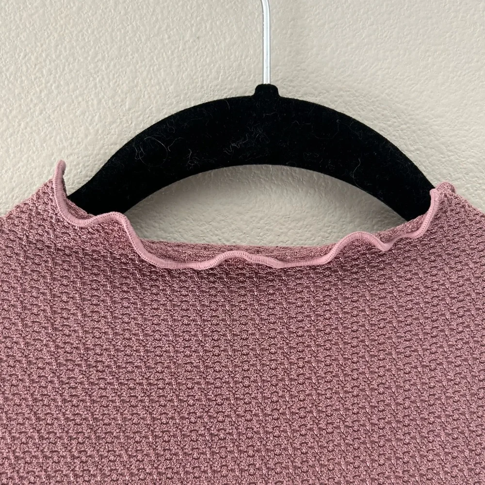 Free People Pink Ruffle Neck Bodysuit - Picture 5 of 8